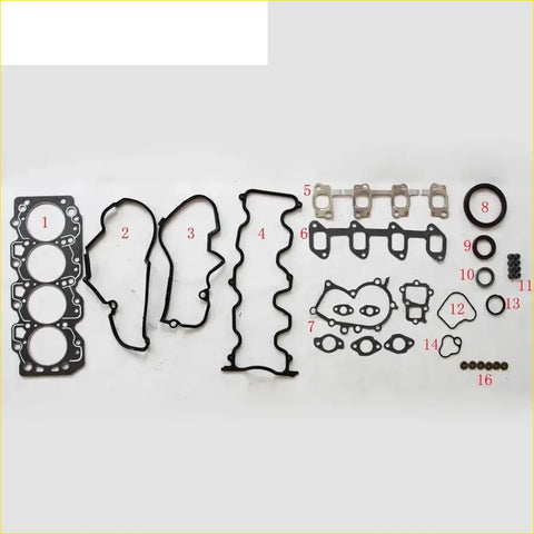 Black rubber gasket set with metal parts for gasket pro 2c 2ct toyota camry 2.0 turbo d cv20 full set 04111