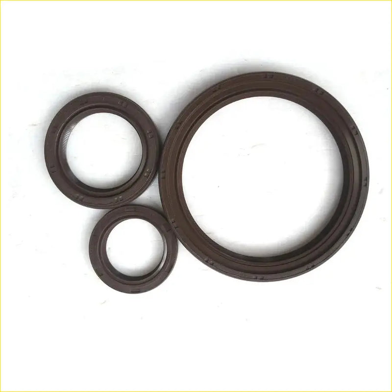 Set of three brown rubber crankshaft oil seals for toyota mark ii 4 runner 2 4 td gasket pro 2lt