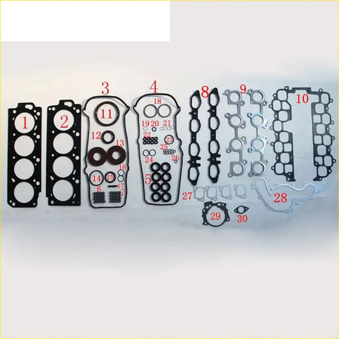 Black rubber gasket set with metallic valve cover and cylinder head seals for gasket pro 2uzfe engine overhaul kit