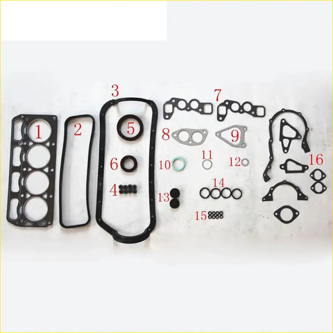 Black rubber gasket set for engine head and block assembly in gasket pro 3k 3kh full set for toyota corolla 1.2l