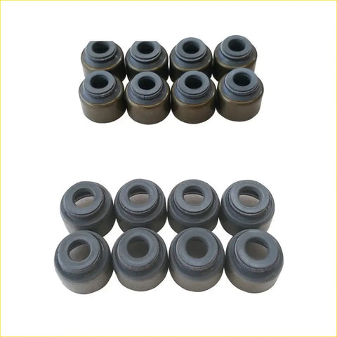 Black and metallic gray gasket pro valve stem oil seals 16pcs for toyota camry 3sfe 2.0l arranged in two rows