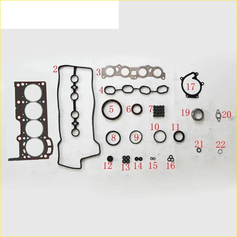 Black rubber gasket set with metallic parts for engine repair full set for daihatsu materia sirion terios 1.5l