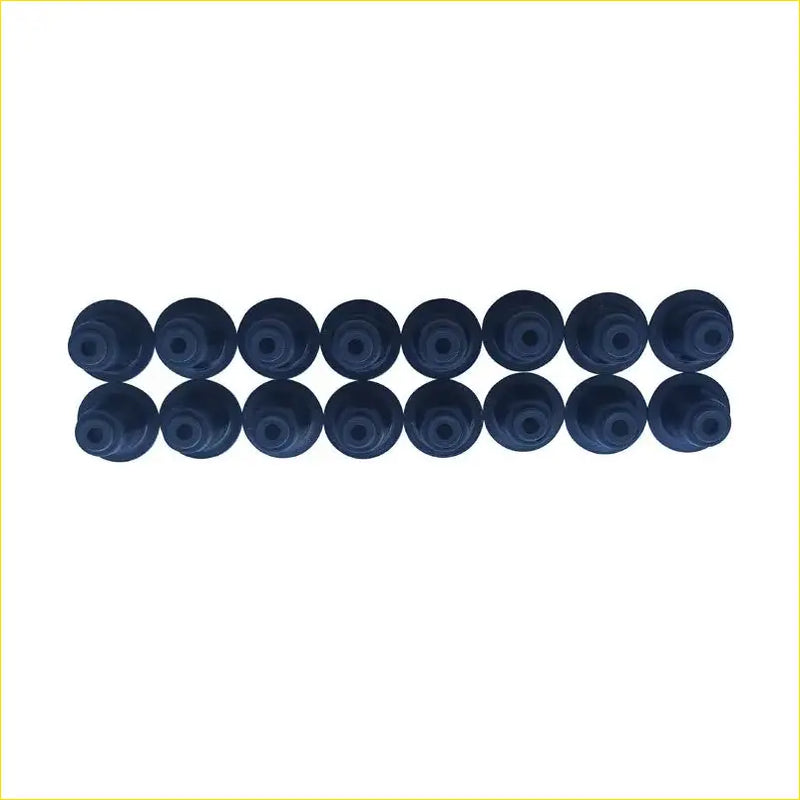 Dark blue rubber valve stem oil seal grommets arranged in two rows for mitsubishi lancer asx gasket pro 16pcs kit