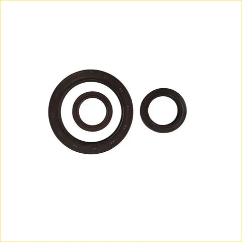 Black rubber crankshaft oil seals in two sizes for gasket pro 4g18 mitsubishi lancer ling dohc 16v 3pcs set