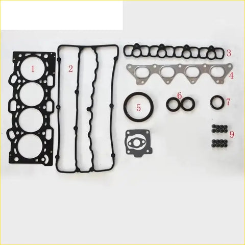 Black rubber gasket set for engine head full set for mitsubishi space star carisma volvo s40 v40 1.8l 16v