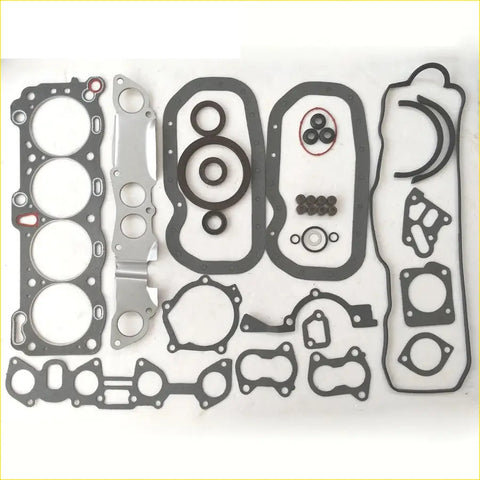 Black rubber gasket set with metallic parts for gasket pro 4ze1 honda passport pickup 8v full set front side