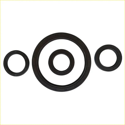Black rubber crankshaft oil seals in three sizes for mitsubishi pajero montero sport challenger v6 gasket pro 4pcs