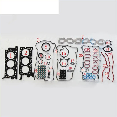 Black rubber gasket set with metallic valve cover and cylinder head parts for ford maverick mazda mpv ii v6 24v use