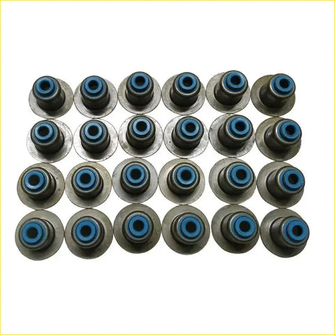 Set of 20 metallic valve stem oil seals with blue rubber inserts for mazda mpv ford engine gasket pro part