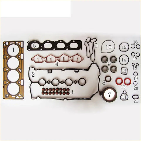 Black and gold metal engine head gasket set with red valve cover seals for alfa romeo 159 and chevrolet cruze