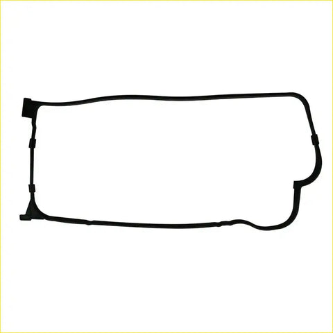 Black rubber gasket with reinforced edges and molded tabs for secure fit on honda civic 16v rocker valve cover