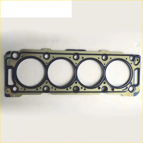 Black rubber gasket with four circular openings and metallic base for peugeot hdi cylinder head pro gasket use