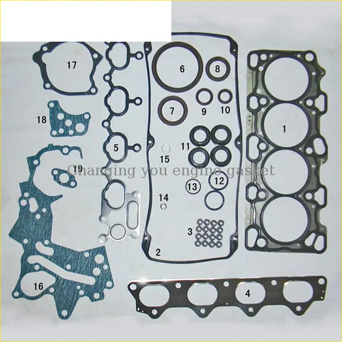 Set of gasket pro metal engine gaskets with black rubber seals for chrysler sebring coupe 16v dohc full set