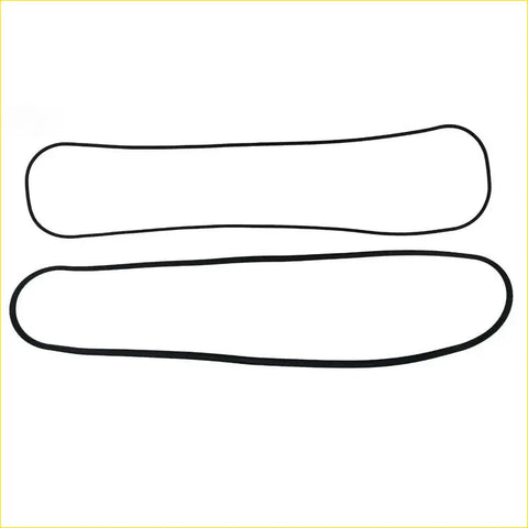 Black outline snowboard templates showing gasket pro for chevrolet pickup luv isuzu elf rocker cover gasket