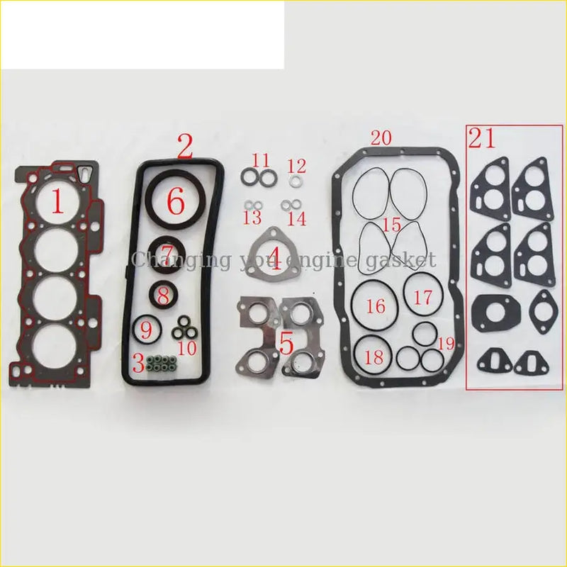 Black rubber engine gaskets with red adhesive backing in various shapes for gasket pro citroen ax bx break 14 c15 estate engines