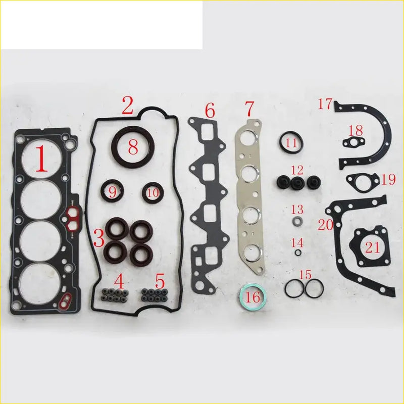 Black rubber gasket set with metal components and seals for Corolla Sprinter Corona 1.5 5AF 5A-F engines