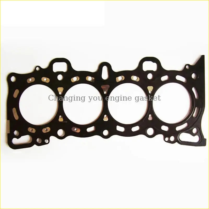 Black gasket pro engine head gasket with four circular openings and metallic fastener holes for honda civic accord city hrv