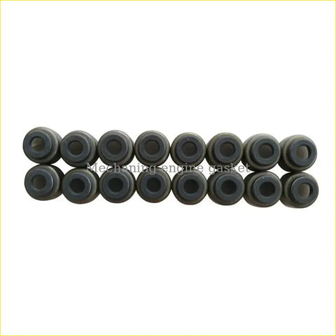 Black rubber valve stem oil seal gaskets arranged in two rows for honda concerto or civic d16z2 d15b 16pcs set