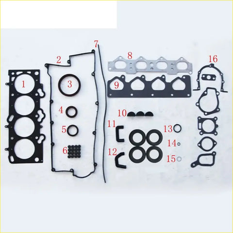 Black rubber gasket set with silver valve cover gaskets seals o rings and bolts for hyundai elantra trajet 2.0l g4gc ts