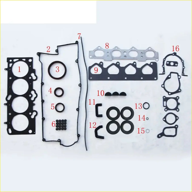 Black rubber gasket set with silver valve cover gaskets seals o rings and bolts for hyundai elantra trajet 2.0l g4gc ts