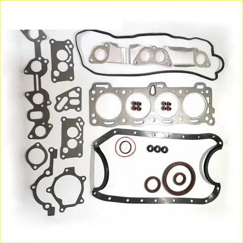 Set of gasket pro engine gaskets and seals in silver metal black rubber and brown silicone for isuzu aska fargo pickup