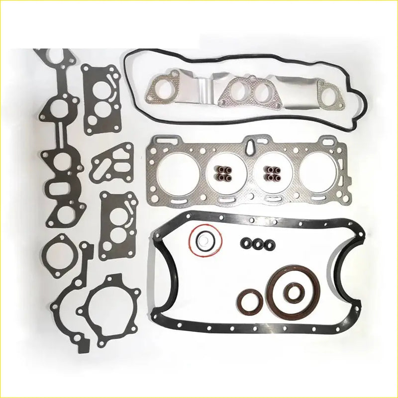 Set of gasket pro engine gaskets and seals in silver metal black rubber and brown silicone for isuzu aska fargo pickup