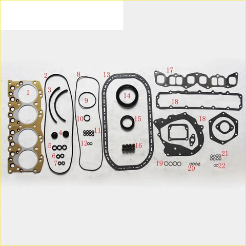 Black rubber gasket set for engine overhaul in gasket pro for isuzu campo or pickup 2.0 bedford kbd26 c190 metal full set