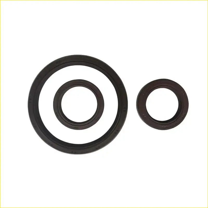 Black rubber crankshaft oil seals gasket pro for kia cerato ld hyundai elantra 2.0 g4gc showing front side