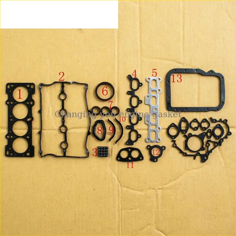 Black rubber engine gasket set with metallic valve cover parts for mazda 323 dohc 16v bp bp-ze bpd model