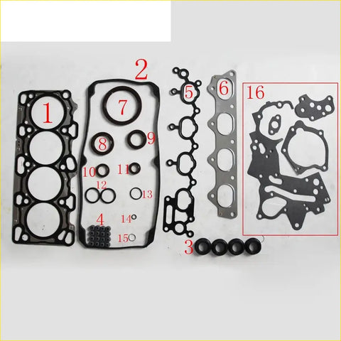 Black rubber gasket set for mitsubishi galant vi space runner 2.0 4g63 engine full metal gasket pro set