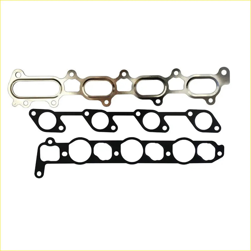 Three engine valve cover gaskets with metallic silver top and black rubber layers for mitsubishi l 200 2.5l 4wd kb4t engine shim