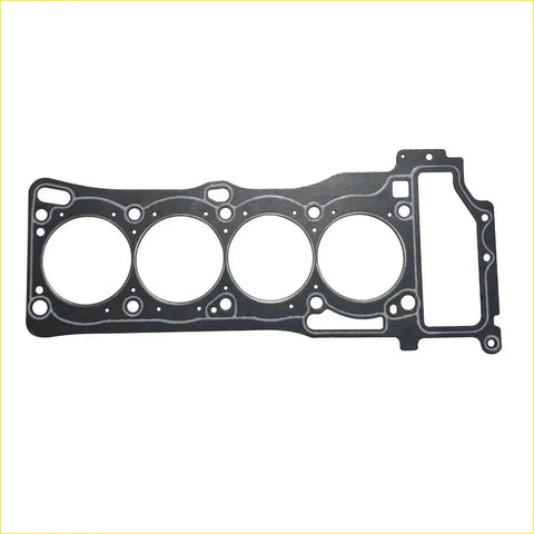 Black cylinder head gasket with four circular openings and rectangular cutout for nissan almera sedan qg18de engine