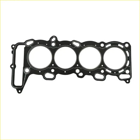 Black rubber head gasket with four circular openings and mounting holes for nissan sunny primera serena 2.0 sr20de