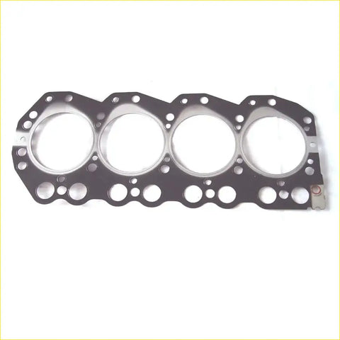 Black engine head gasket with four circular openings and edge holes for nissan urvan cabstar pickup frontier td25