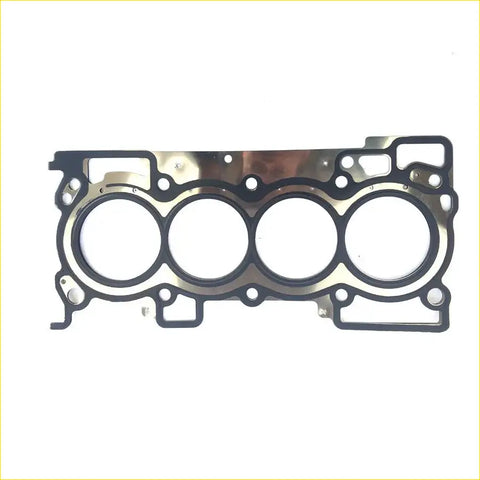 Black rubber gasket with four circular openings and metal mounts for nissan x-trail versa tiida sentra mr20de mr18de engine