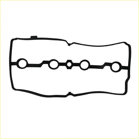 Black rubber gasket pro with four circular openings and central hex hole for nissan versa sentra mr20de engine