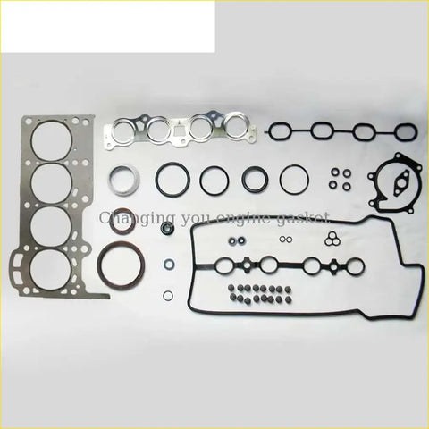 Metallic engine gasket set with black rubber seals and circular parts for toyota echo vitz 1.0 16v 1szfe engine