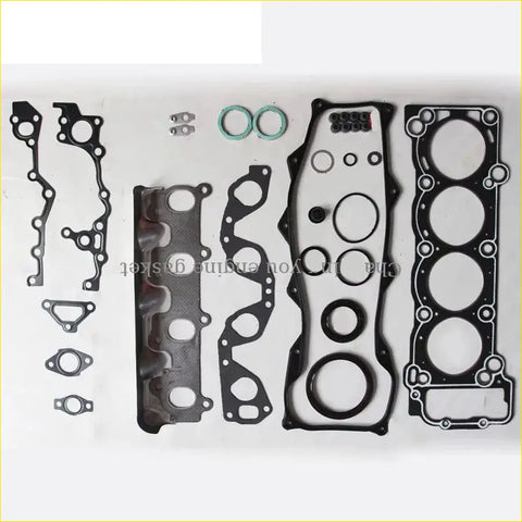 Black rubber engine head gasket set with metallic parts and green o-rings for toyota hiace iii wagon 2.0 1rz 1rze