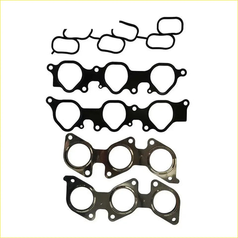 Set of black and metallic engine intake manifold gaskets for toyota hilux iii pickup land cruiser 4.0l 1grfe intake exhaust manifold