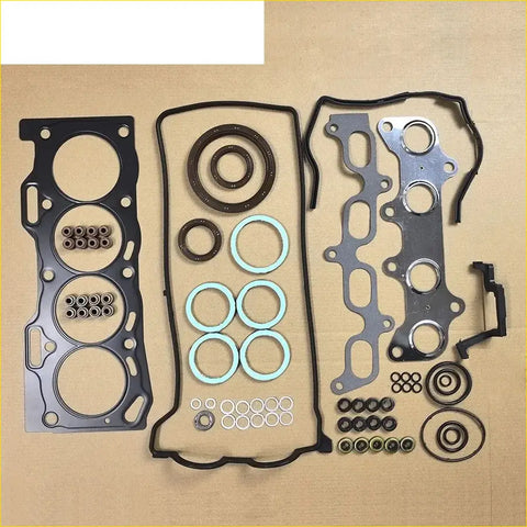 Black silver and light blue metal gasket set with circular seals for toyota tercel 5efe 5e-fe engine components