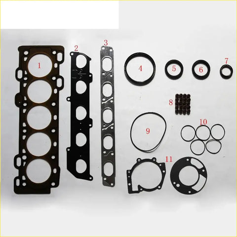 Black rubber gasket set with various sizes and shapes for volvo s40 c70 v50 c30 engine head assembly by gasket pro
