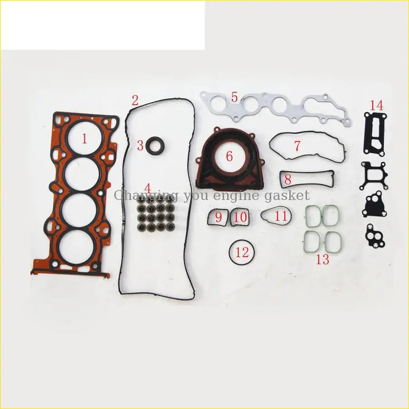 Orange metal engine head gasket set with black rubber seals for ford mondeo iii 18 l823 l813 cgbb chbb use