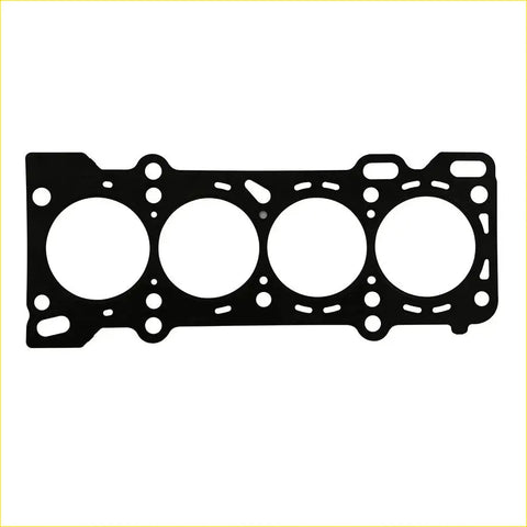 Black metal cylinder head gasket with four circular openings and bolt holes for ford probe ii or mazda mx-6 gasket pro
