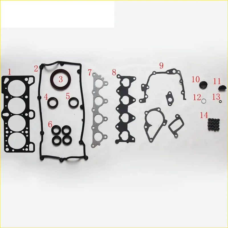 Black rubber metal gasket pro g4ed full set with various seals for hyundai elantra matrix qianlma 1.6 engine head