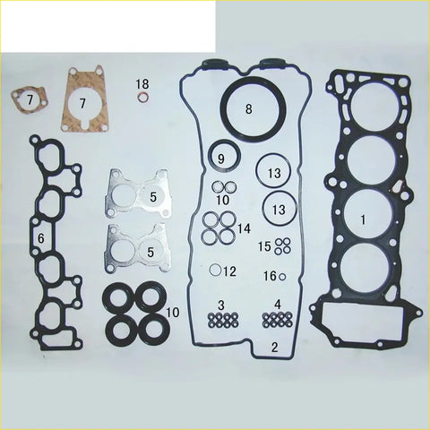 Black rubber gasket set for engine head made by gasket pro for nissan sunny nx coupe b13 16v mwchanging