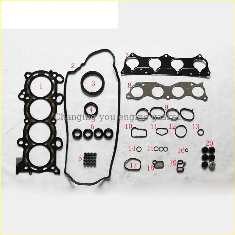 Black rubber engine gasket set with metallic parts for gasket pro honda accord vii tourer cm 24 vtec k24a1