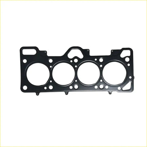 Black engine head gasket with four circular openings and bolt holes for hyundai accent ii saloon 1.3 g4ea cylinder head seal