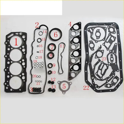 Black rubber gasket set for hyundai h1 galloper ii h100 kia pregio k2500 2.5 d4ba d4bh md972215 engine use