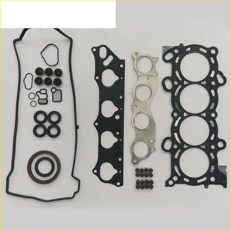 Black rubber gasket set with metal parts for engine head assembly compatible with k20a7 k20a6 k24a accord 16v dohc