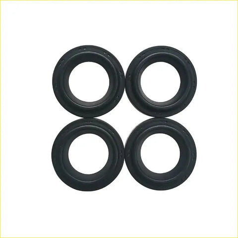 Four black rubber spark plug gaskets arranged in a square for honda accord k20a7 k20a6 k24a engine models